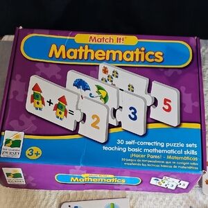 Purple and Yellow Puzzle Game Set for Learning